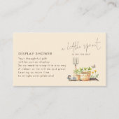 小さな芽を表示ベビーシャワー エンクロージャーカード (正面)