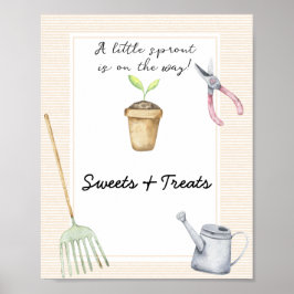 小さな芽 – 甘い菓子とベビーシャワーを処理 ポスター