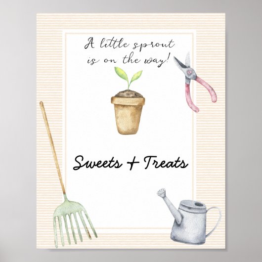 小さな芽 – 甘い菓子とベビーシャワーを処理 ポスター (正面)