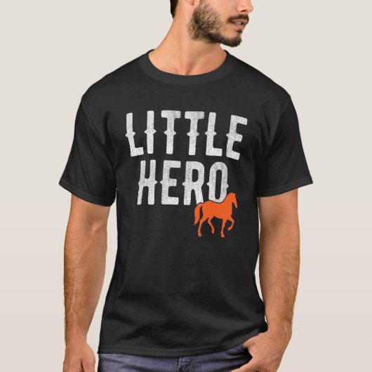 小さな英雄 かわいい動物 馬 Tシャツ (正面)