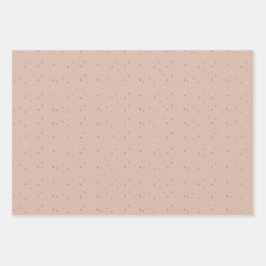 小さな茶色のハート ラッピングペーパーシート