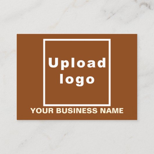 小さな茶色の四角形カード上のビジネスブランド 名刺 (裏面)