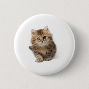 小さな茶色の子猫 缶バッジ