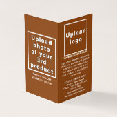 小さな茶色の折り畳みカードのビジネス製品 (外部)