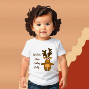 小さな茶色の鹿 ベビーTシャツ