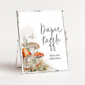 小さな菌類の魅力キノコおむつラッフル ポスター