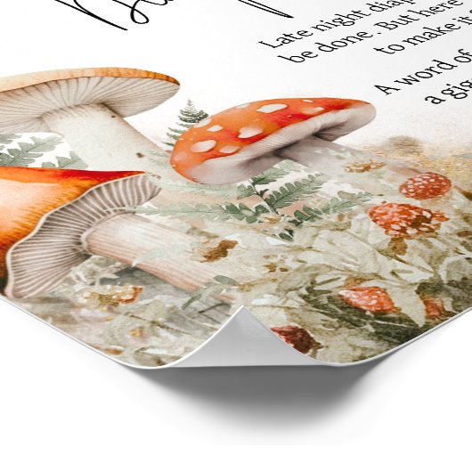 小さな菌類の魅惑された深夜のオムツ ポスター (角)