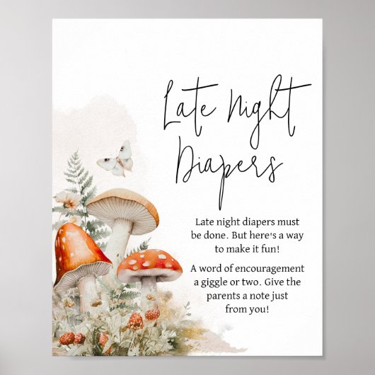 小さな菌類の魅惑された深夜のオムツ ポスター (正面)