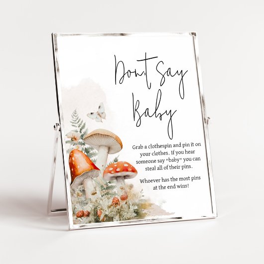 小さな菌類の魅惑キノコはベビーを言わない ポスター