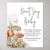 小さな菌類の魅惑キノコはベビーを言わない ポスター (正面)