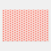 小さな落書きデイジー素朴お洒落赤ピンク ラッピングペーパーシート (正面2)