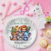 小さな落花生が道を進んでいる |赤ちゃんシャワー ペーパープレート (パーティー)