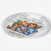 小さな落花生が道を進んでいる |赤ちゃんシャワー ペーパープレート (アングル)