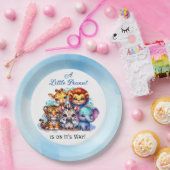 小さな落花生が道を進んでいる |赤ちゃんシャワー ペーパープレート (パーティー)
