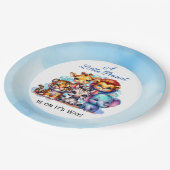 小さな落花生が道を進んでいる |赤ちゃんシャワー ペーパープレート (アングル)