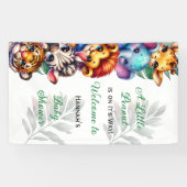 小さな落花生が道を進んでいる |赤ちゃんシャワー 横断幕 (横)