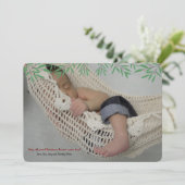 小さな葉のホリデー フォト カード (スタンド正面)