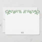 小さな葉のホリデー フォト カード (裏面)