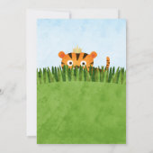 小さな虎が道を進んでいる | 赤ちゃんシャワー 招待状 (裏面)