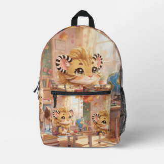 小さな虎の学習の旅 プリントバックパック