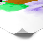 小さな虹の漫画：水の上の歩く ポスター (角)