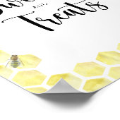 小さな蜂の甘い菓子を扱うベビシャワーポスター ポスター (角)