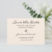 小さな蜂の結婚式 Save the Date カード (スタンド正面)