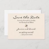 小さな蜂の結婚式 Save the Date カード (正面/裏面)