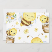 小さな蜂蜜がやってくる  ベイビーシャワーの写真 招待状 (裏面)