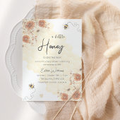 小さな蜂蜜がBoho Baby Showerの途中にある 招待状