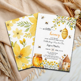 小さな蜂蜜の瓶の赤ちゃんシャワー招待状 招待状
