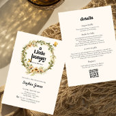 小さな蜂蜜の男女兼用花の赤ちゃんシャワー 招待状