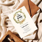 小さな蜂蜜の男女兼用花の赤ちゃんシャワー 招待状