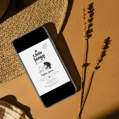 小さな蜂蜜の白黒は赤ちゃんシャワーを持つ 招待状