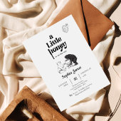 小さな蜂蜜の白黒は赤ちゃんシャワーを持つ 招待状