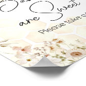 小さな蜂蜜の蜂の赤ちゃんシャワーベビーは甘い ポスター (角)