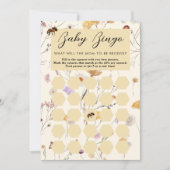 小さな蜂蜜の赤ちゃんシャワーベビービンゴカード 招待状 (正面)
