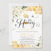 小さな蜂蜜の赤ちゃんシャワー招待状 招待状 (正面)