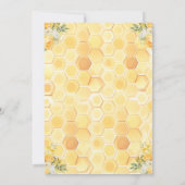 小さな蜂蜜の赤ちゃんシャワー招待状 招待状 (裏面)