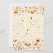 小さな蜂蜜の赤ちゃんシャワー 招待状 (裏面)