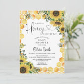 小さな蜂蜜の赤ちゃん男女兼用のシャワーを浴びる 招待状 (スタンド正面)