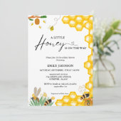 小さな蜂蜜の赤ん坊のシャワーが可能な甘い 招待状 (スタンド正面)