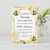 小さな蜂蜜は赤ん坊のシャワーの途中にある 招待状 (スタンド正面)