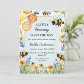 小さな蜂蜜は赤ん坊のシャワーの途中にある 招待状 (スタンド正面)