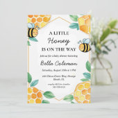 小さな蜂蜜は赤ん坊のシャワーの途中にある 招待状 (スタンド正面)