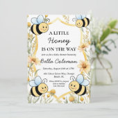 小さな蜂蜜は赤ん坊のシャワーの途中にある 招待状 (スタンド正面)