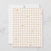 小さな蜂蜜ビーベイビーシャワーの水色 招待状 (裏面)