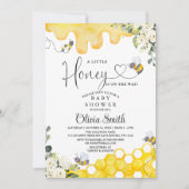 小さな蜂蜜ビーベイビーシャワー招待状 招待状 (正面)