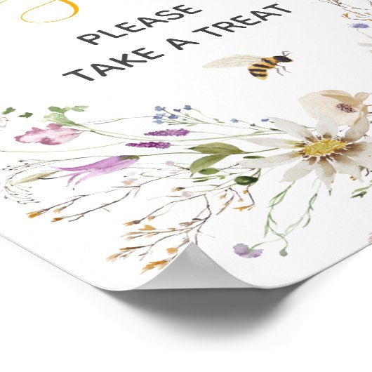 小さな蜂蜜ビー赤ちゃんシャワー愛は甘い ポスター (角)