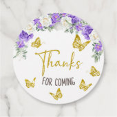 小さな蝶がサークルの途中にある フェイバータグ (裏面)